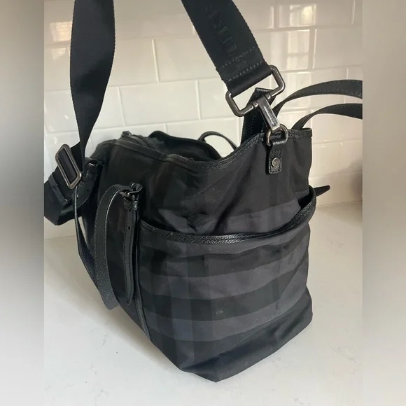 Burberry Graceford Nylon Tonal Check Diaper Bag - Picture 6 of 16